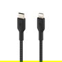 Belkin CAA004BT1MBK Cable USB-C a Lightning Boost Charge MFi 1m Trenzado Negro - Carga Rápida para iPhone, iPad
