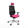 PIQUERAS Y CRESPO Silla de oficina Mardos Rosa y Negro