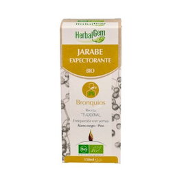HERBALGEM Jarabe Expectorante 150ml Saúco Pino para Vías Respiratorias Congestionadas Con Azúcar de Caña y Miel