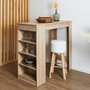Home Deco Factory Mesa Alta Bar Industriel con Estantes 115x50 cm h.103 cm