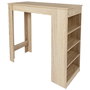 Home Deco Factory Mesa Alta Bar Industriel con Estantes 115x50 cm h.103 cm