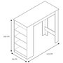 Home Deco Factory Mesa Alta Bar Industriel con Estantes 115x50 cm h.103 cm