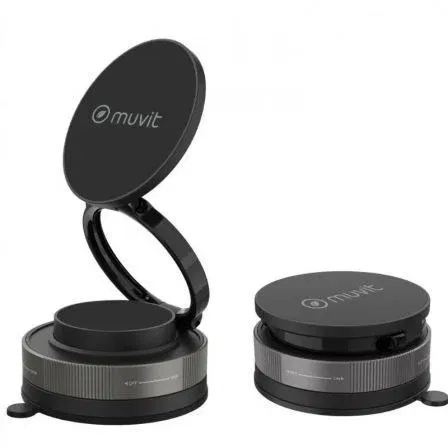 Soporte de Móviles para Coche Muvit MCCHL0035 Negro Soporte de Móviles para Coche Muvit MCCHL0035 Negro