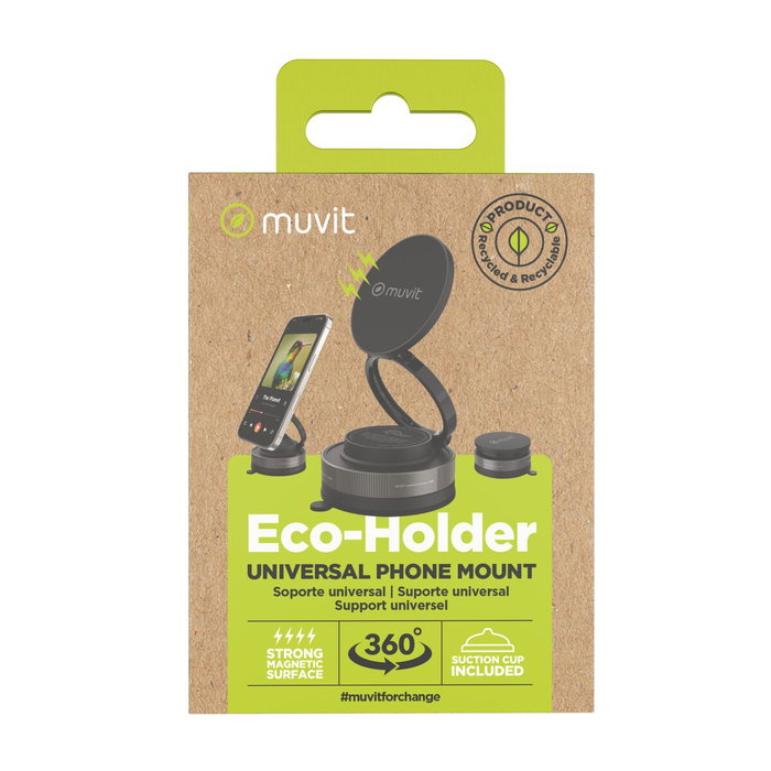 Muvit For Change Soporte de Smartphone para Coche MCCHL0035 Negro