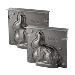 Zenker Juego de 2 moldes para tartas 3D forma de conejo de Pascua 600 ml
