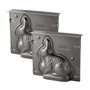 Zenker Juego de 2 moldes para tartas 3D forma de conejo de Pascua 600 ml