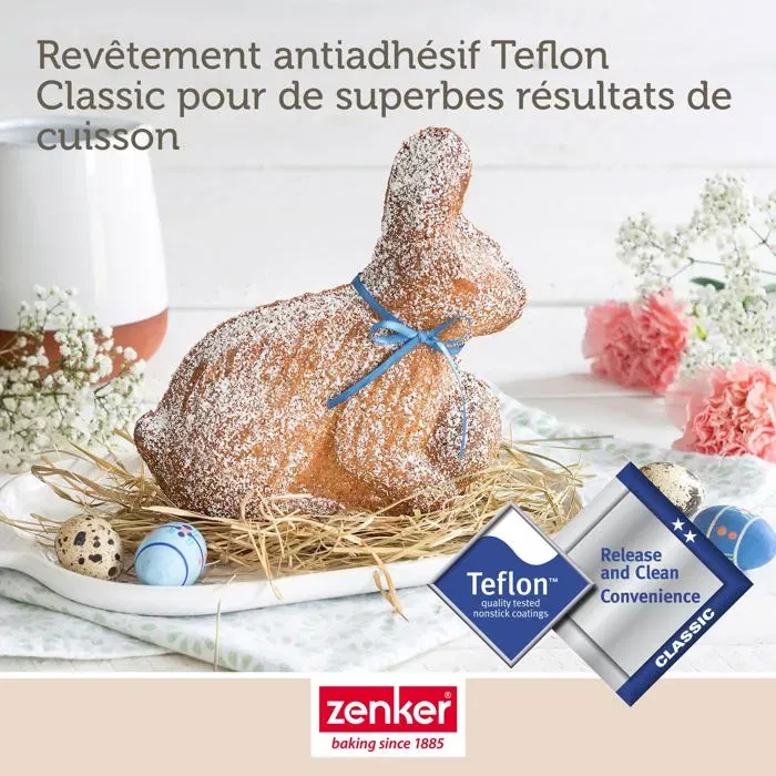 Zenker 2 Moldes para Tartas 3D ZEN1695256181059 Forma de Conejo de Pascua 600 ml Zenker 2 Moldes para Tartas 3D ZEN1695256181059 Forma de Conejo de Pascua 600 ml