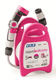 PLUVIA Kit GF Portamangueras Aquabalcóny 10 mt Fucsia