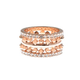 Police Anillo de Acero Inoxidable Rosa Talla 55