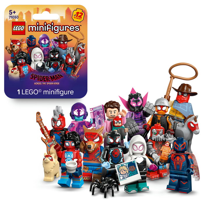 LEGO 71050 Minifigures Spider-Man: Across the Spider-Verse - Figura de Colección, 8 Piezas, Construcción para Niños de 5+ Años LEGO 71050 Minifigures Spider-Man: Across the Spider-Verse - Figura de Colección, 8 Piezas, Construcción para Niños de 5+ Años