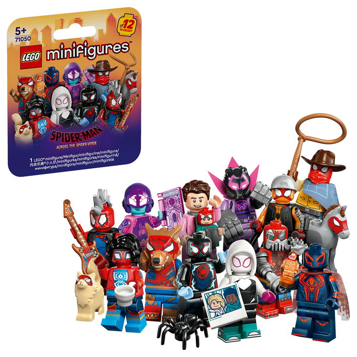 LEGO 71050 Minifigures Spider-Man: Across the Spider-Verse - Figura de Colección, 8 Piezas, Construcción para Niños de 5+ Años LEGO 71050 Minifigures Spider-Man: Across the Spider-Verse - Figura de Colección, 8 Piezas, Construcción para Niños de 5+ Años