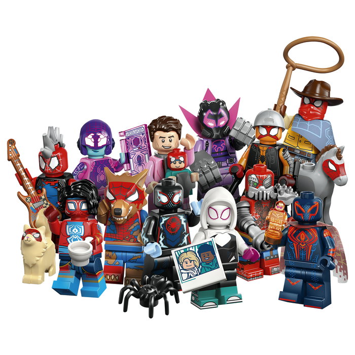 LEGO 71050 Minifigures Spider-Man: Across the Spider-Verse - Figura de Colección, 8 Piezas, Construcción para Niños de 5+ Años LEGO 71050 Minifigures Spider-Man: Across the Spider-Verse - Figura de Colección, 8 Piezas, Construcción para Niños de 5+ Años