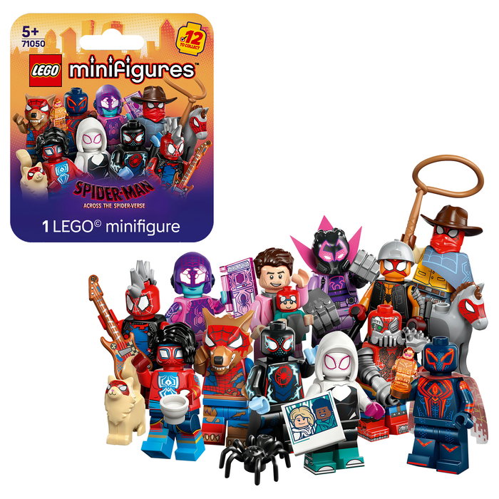 LEGO 71050 Minifigures Spider-Man: Across the Spider-Verse - Figura de Colección, 8 Piezas, Construcción para Niños de 5+ Años LEGO 71050 Minifigures Spider-Man: Across the Spider-Verse - Figura de Colección, 8 Piezas, Construcción para Niños de 5+ Años