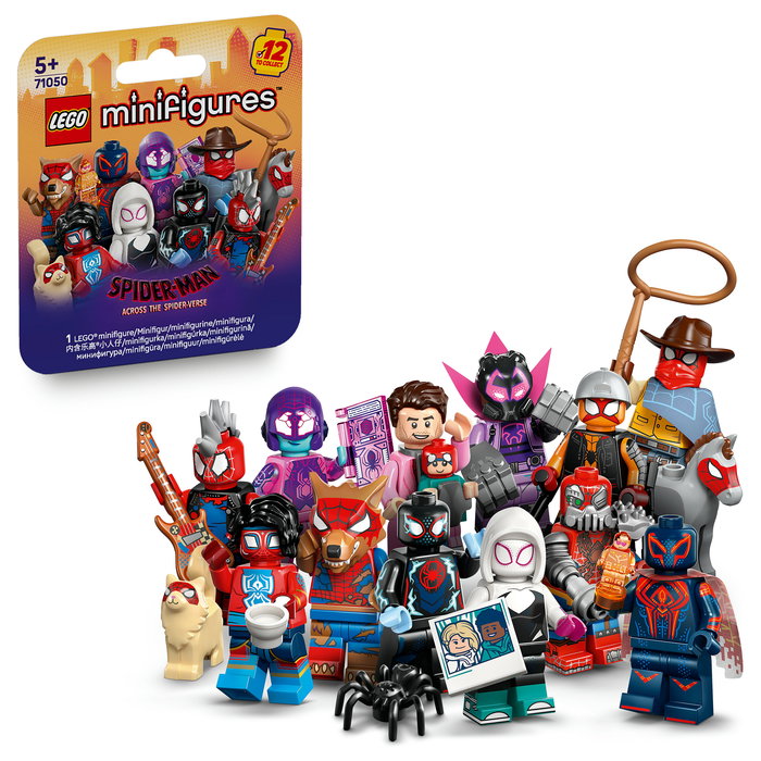 LEGO 71050 Minifigures Spider-Man: Across the Spider-Verse - Figura de Colección, 8 Piezas, Construcción para Niños de 5+ Años LEGO 71050 Minifigures Spider-Man: Across the Spider-Verse - Figura de Colección, 8 Piezas, Construcción para Niños de 5+ Años