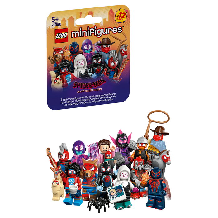 LEGO 71050 Minifigures Spider-Man: Across the Spider-Verse - Figura de Colección, 8 Piezas, Construcción para Niños de 5+ Años LEGO 71050 Minifigures Spider-Man: Across the Spider-Verse - Figura de Colección, 8 Piezas, Construcción para Niños de 5+ Años
