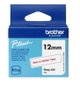 Brother Cinta doméstica Btag-232 rojo sobre blanco 12mmx4m