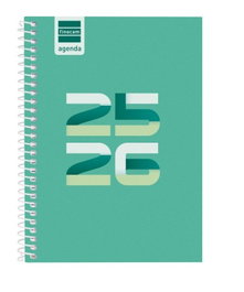 Finocam Agenda Escolar 2025-2026 Semana Vista Horizontal Verde 120x164mm Ref. 645000926