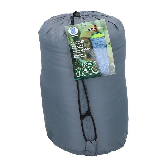 Camp Active Saco de dormir gris 210 x 80 cm, confort +10°c / limite +5°c