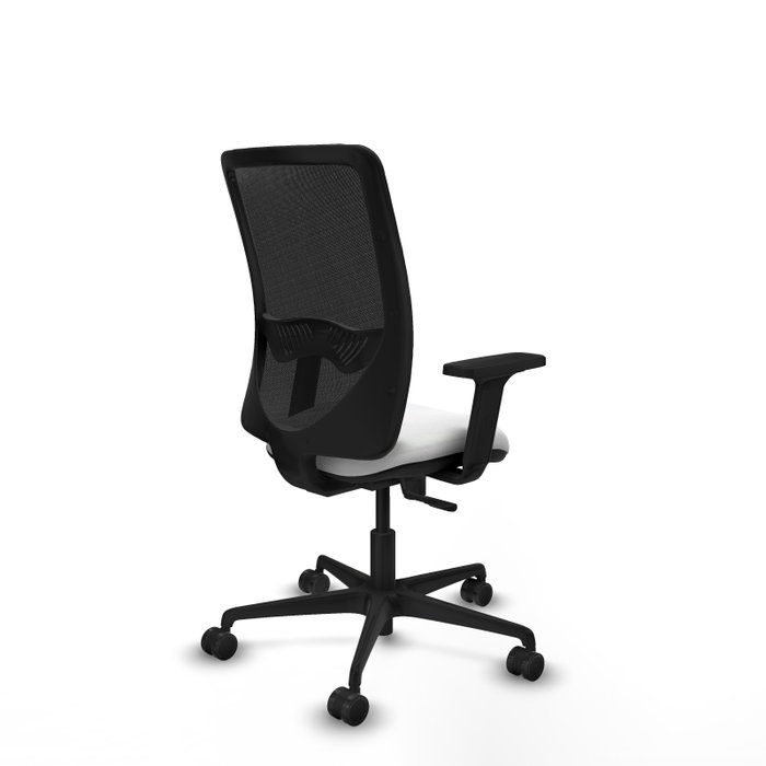 PIQUERAS Y CRESPO Silla de oficina Zulema con mecanismo Sincro, Tela Blanca y Malla Negra PIQUERAS Y CRESPO Silla de oficina Zulema con mecanismo Sincro, Tela Blanca y Malla Negra