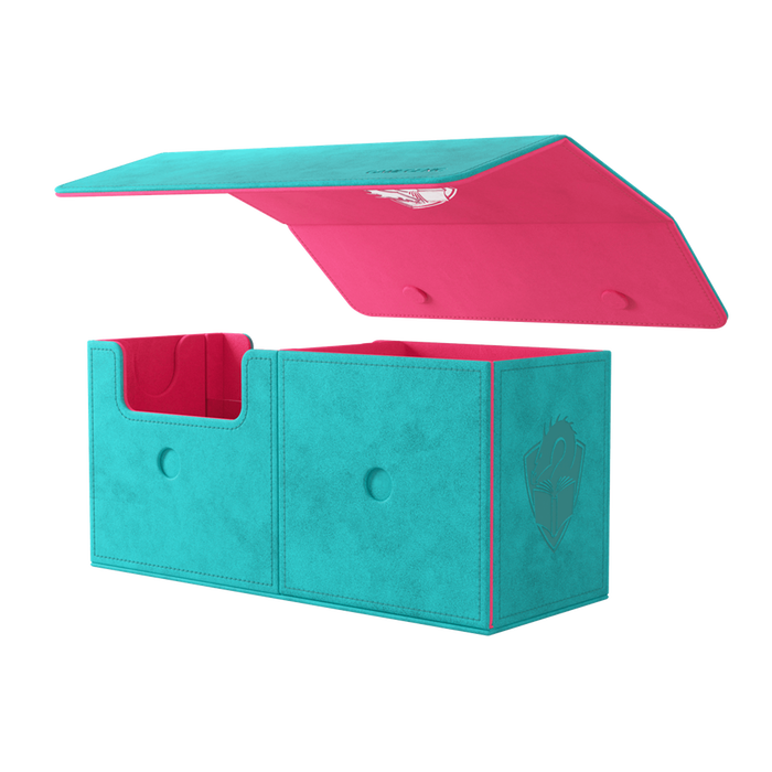 Gamegenic The Academic 133+ XL Teal/Pink Caja para Cartas Coleccionables con Diseño Tolarian Community College para Más de 133 Cartas Doble Funda