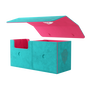 Gamegenic The Academic 133+ XL Teal/Pink Caja para Cartas Coleccionables con Diseño Tolarian Community College para Más de 133 Cartas Doble Funda