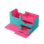 Gamegenic The Academic 133+ XL Teal/Pink Caja para Cartas Coleccionables con Diseño Tolarian Community College para Más de 133 Cartas Doble Funda