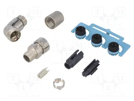 HARTING Conector M12 Slim macho de 5 pines angular 90°