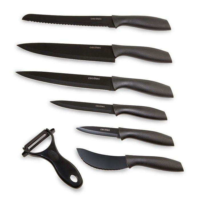 Cecotec Set de 7 Cuchillos Profesionales Titanium Cecotec Set de 7 Cuchillos Profesionales Titanium