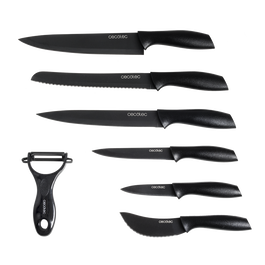 Cecotec Set de 7 Cuchillos Profesionales Titanium
