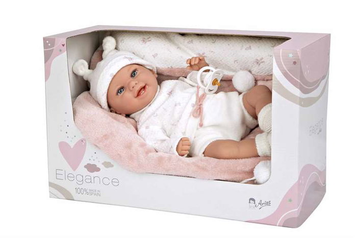 Muñecas Arias Elegance Babyto - Muñeca de Peso con Manta, 35 cm, Rosa, Edad Recomendada 3 años Muñecas Arias Elegance Babyto - Muñeca de Peso con Manta, 35 cm, Rosa, Edad Recomendada 3 años