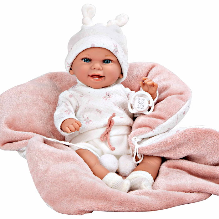 Muñecas Arias Muñeca Elegance Babyto de 35 cm Rosa con Manta