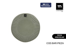 La Mediterranea Plato Pasta o Postre 'Aisa', Diametro 21.5 cm, Material Ceramica, Profundidad 1.5 cm, Peso 12.10 kg por Caja (24 Unidades)
