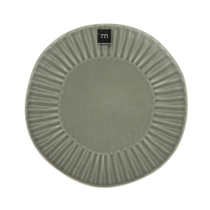 La Mediterranea Plato Pasta o Postre 'Aisa', Diametro 21.5 cm, Material Ceramica, Profundidad 1.5 cm, Peso 12.10 kg por Caja (24 Unidades)