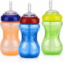 Nuby Paquete de 3 Vasos Antiderrames con Pajitas Flexibles Unisex