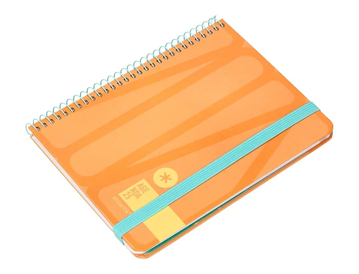 Antartik Agenda Bold 2025 Semana Vista A6 Espiral Papel 80gr Tapa Soft Touch Colores Surtidos Azul Melocotón + Pegatinas Antartik Agenda Bold 2025 Semana Vista A6 Espiral Papel 80gr Tapa Soft Touch Colores Surtidos Azul Melocotón + Pegatinas