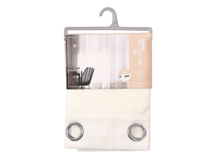 Cortina Blanca Rayas Giftdecor 140 x 260 cm (Set de 6)