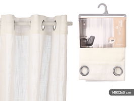 Cortina Blanca Rayas Giftdecor 140 x 260 cm (Set de 6)