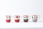 DKD Home Decor Set de 12 Tazas de Porcelana New Bone Surtidas
