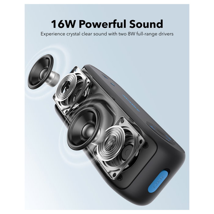 Anker Soundcore Select 3 Altavoz Inalambrico Portatil Bluetooth 5.0 IPX7 Resistente al Agua, 16W, 20h Bateria, Gris o Azul - Referencia Soundcore Select 3