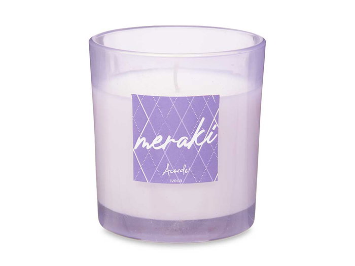 Acorde Vela Vaso 120 g Violeta 7 x 8 x 7 cm (Set de 12)