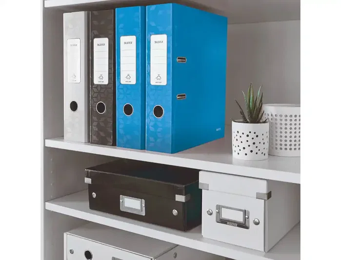 Leitz Archivador Wow 180º A4 Lomo 80mm Azul Metalizado Leitz Archivador Wow 180º A4 Lomo 80mm Azul Metalizado