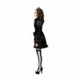 Vestido Disfraz de Muñeca Estilo Lolita Gótico para Mujer Adulta - Negro con Volantes y Lazos de Satén - Talla XXL