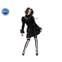 Vestido Disfraz de Muñeca Estilo Lolita Gótico para Mujer Adulta - Negro con Volantes y Lazos de Satén - Talla XXL