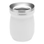 Tramontina Recipiente para mate de acero inoxidable blanco 240 ml