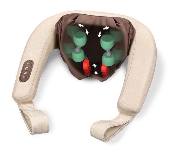 Beurer MG-153 Masajeador para la Nuca 4D con Calor | Aparato de Masaje Auténtico para Casa