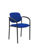NOWY STYL Silla Styl con brazos fijos y tapizado en similpiel azul