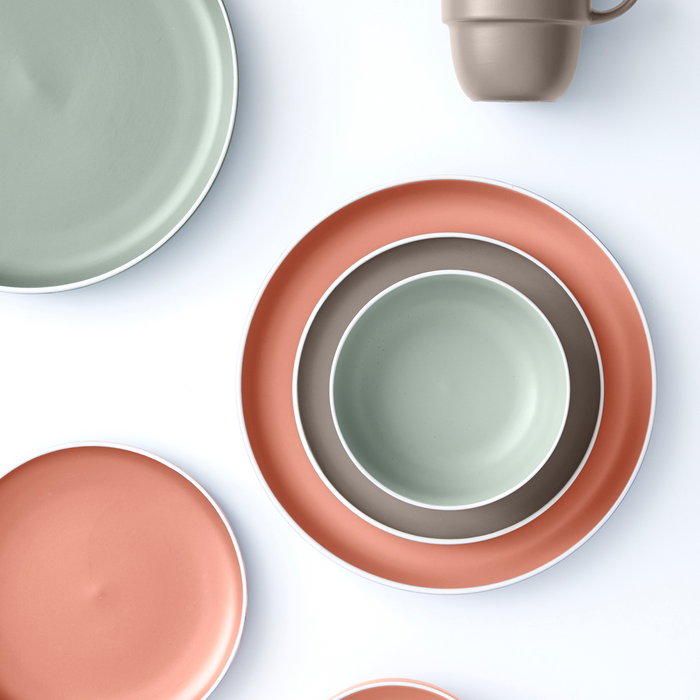 Day Plato Llano Misty Coral Colección Coral Bruma Stoneware Diámetro 27 cm Apto Lavavajillas Microondas