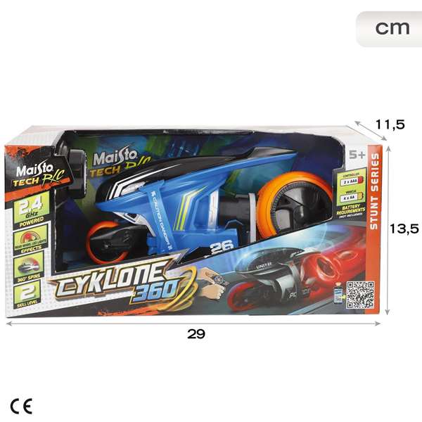 Maisto Moto Radio Control 2.4Ghz con Luz LED, Vehículo Teledirigido Gira 360 Grados, 6 Funciones, Juguete Infantil para Niños y Niñas +5 Años