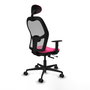 PIQUERAS Y CRESPO Silla de oficina Jorquera Rosa con mecanismo Sincro/Traslack