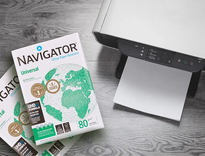 Navigator Papel Din A4 80 Gramos Paquete 500 Hojas | 100% Libre de Atascos, Calidad UHD, Blanco, Certificado Ecolabel y FSC
